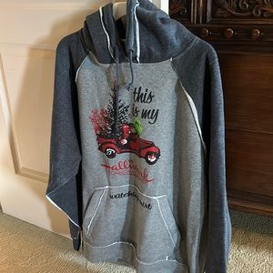 NWOT hallmark Christmas movie hooded sweatshirt. Medium